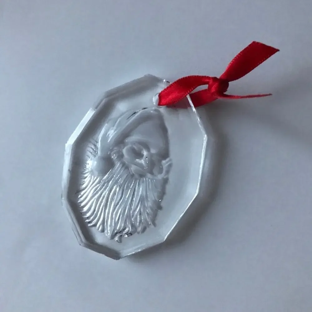 VTG Crystal Brands of Ireland Crystal Christmas Ornament - Santa Claus